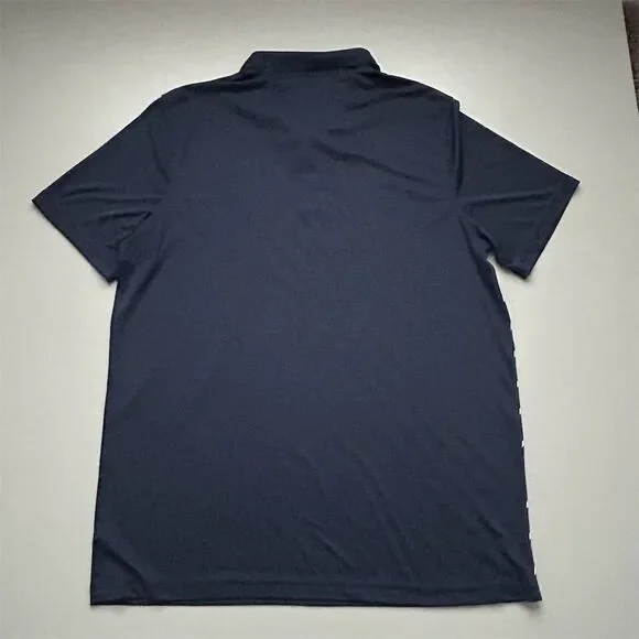Fila Men's Size M Navy Geometric Polo Shirt Multicolor Short Sleeve Golf Tennis - Picture 3 of 3